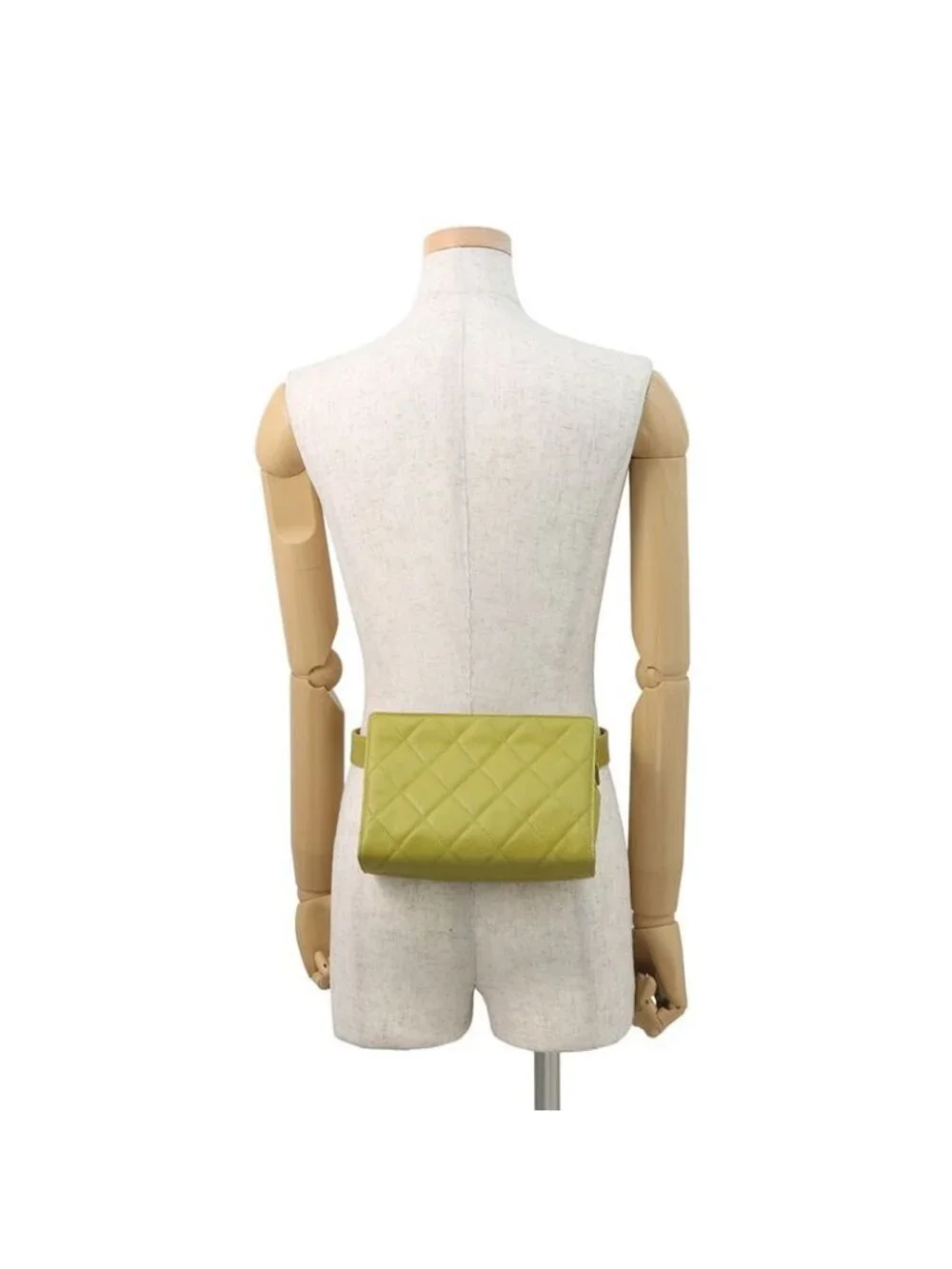 Chanel Waist Bag Quilted Caviar Leather Pouch Light Green - Picture 4 of 10